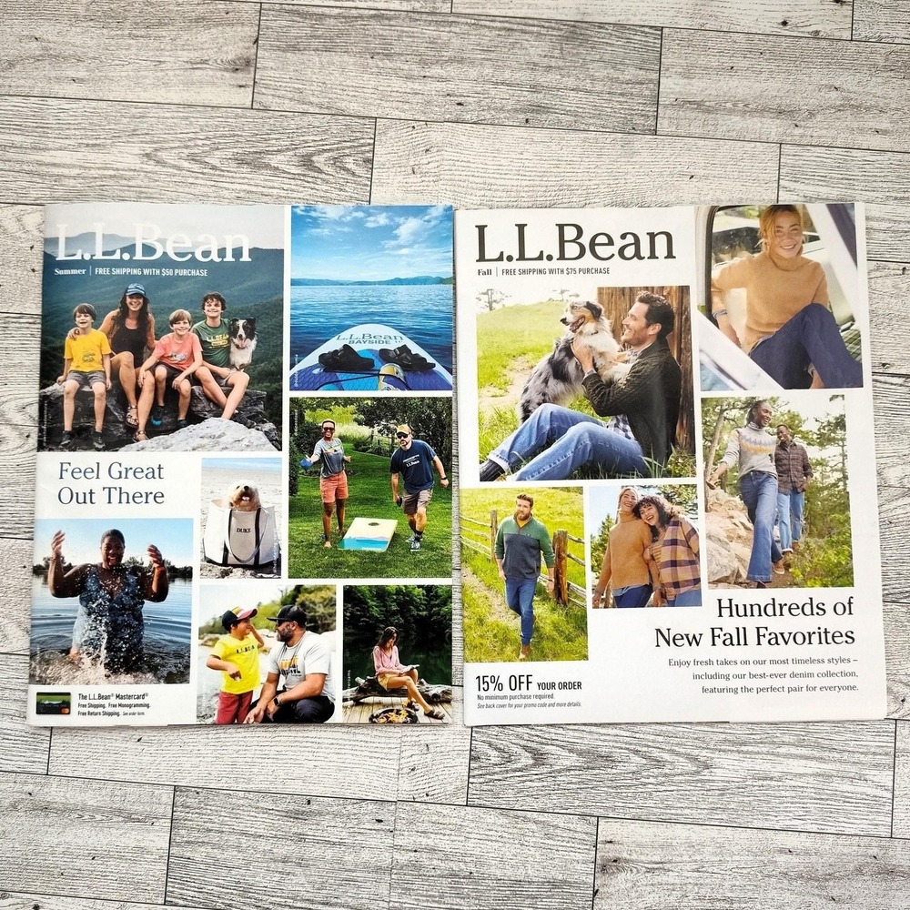 LL Bean Catalog Lot 2023‎ Summer Fall Lookbooks Back Issues Set of 2 Reference
